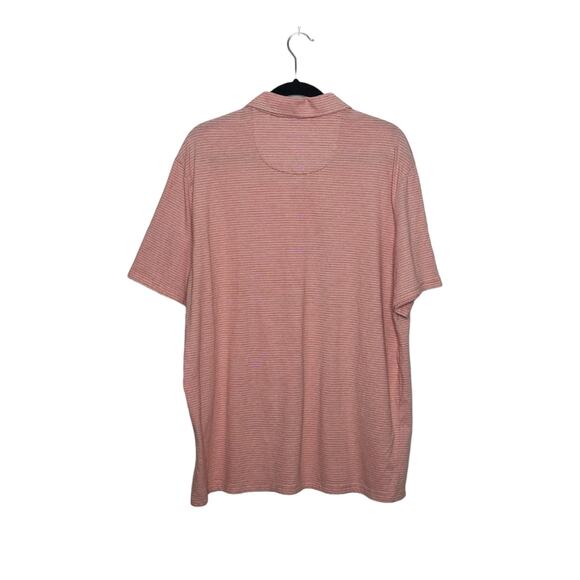 JoS. A. Bank tailored fit orange stripes short sleeve polo shirt size XL - Picture 2 of 7